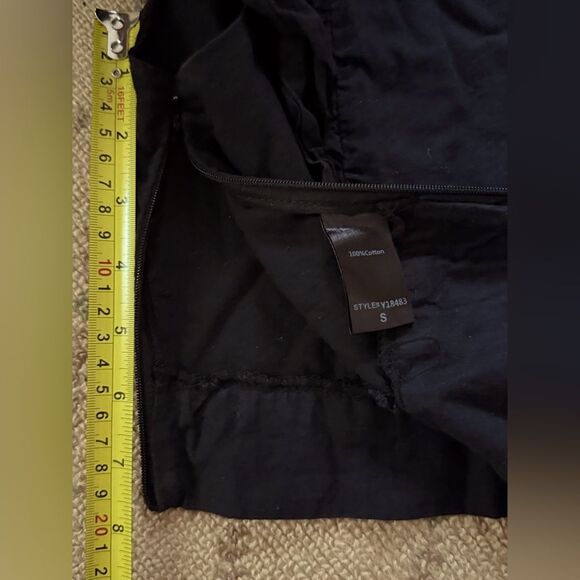 Pookie and Sebastian Black ruffles and lace crop top S - Picture 7 of 10